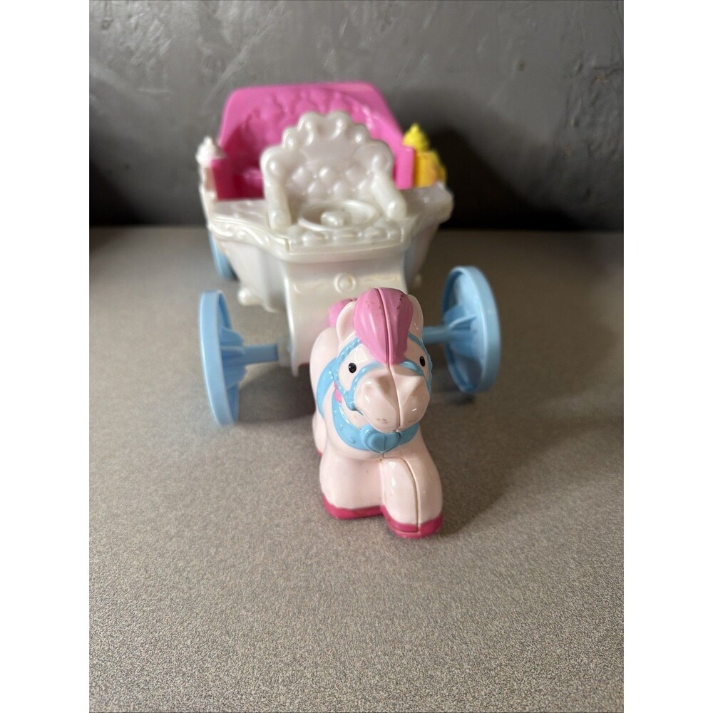 Fisher-Price Little People Disney Princess Musical Royal Coach Horse Tested